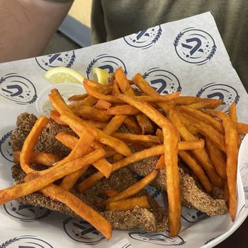 Nexus Brewery and Restaurant - Fried catfish with sweet potato fries: A+ - Breweries Near Me - Albuquerque, New Mexico