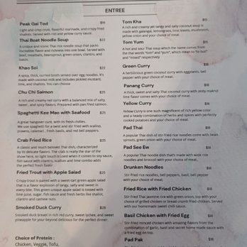 Peak - dinner menu - Thai Near Me - Alameda, California Peak - dinner menu - Thai Near Me - Alameda, California