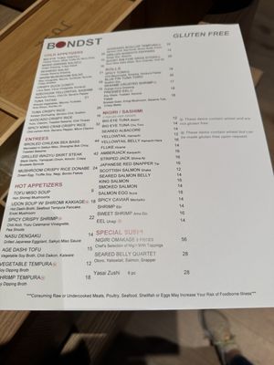 Menu photo 8 Bond ST New York, NY