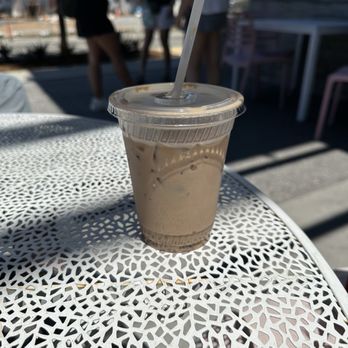 Mostra Coffee - Iced ube latte (ube steamer + double shot espresso) - Coffee & Tea Near Me - San Diego, California