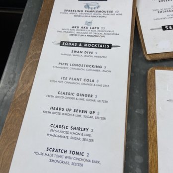 The Ice Plant - Soda menu - Cocktail Bars Near Me - St. Augustine, Florida