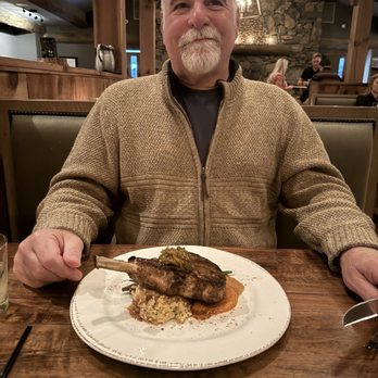 Dancing Bear Appalachian Bistro - Bone in pork chop! - New American Near Me - Townsend, Tennessee