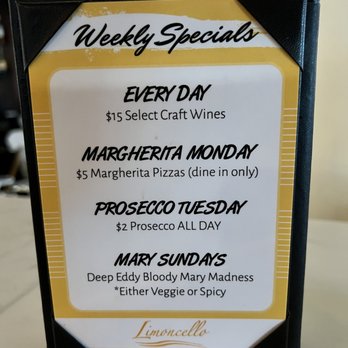 Limoncello - Daily specials - Italian Near Me - Greenville, South Carolina