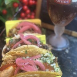 Speedy Burrito - Brought home a chilli relleno, el pastor and carne esasa tacos and dressed it up for date night! These are so goood!