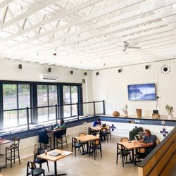 Three Fins Coffee & Cacao Factory - Main seating area