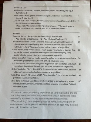 Menu photo 2 Bistro 101 Mount Horeb, WI