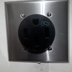Olson Electric Service - Tesla outlet for charging.