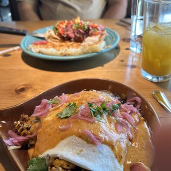 Duluth Grill - A Weibo Sorrento style dish and my husband had a pork belly dish for breakfast - Breakfast & Brunch Near Me - Duluth, Minnesota