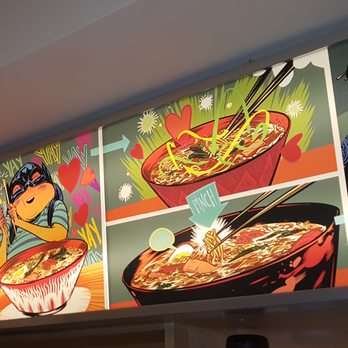 Ivan Ramen - Colorful overhang to the counter - Ramen Near Me - New York, New York Ivan Ramen - Colorful overhang to the counter - Ramen Near Me - New York, New York