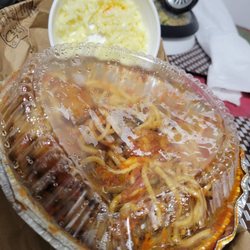 Famous Subs - Spaghetti and meatballs and mozzarella cheese not parmesan cheese