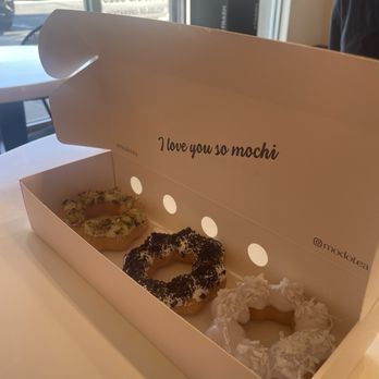Modo Tea - Mochi Donuts. Pistachio,Oreo, and Taro with coco flakes - Bubble Tea Near Me - Redding, California