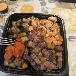 New York Steak and Shrimp Combination Plate New York Steak and Shrimp Combination Plate