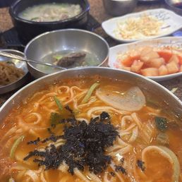 Kimchi anchovy kalguksu Kimchi anchovy kalguksu