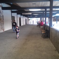 Umpqua Community College Swimming Pool - Covered corridor to locker rooms.