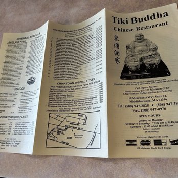 Tiki Buddha - Menu - Seafood Near Me - Middleboro, Massachusetts
