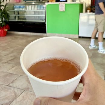 Banh Mi Hoa Phat - They offered this free cup of Jasmine iced tea. - Vietnamese Near Me - San Gabriel, California