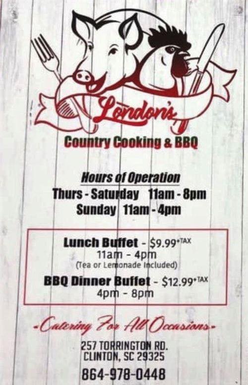 Food from London’s Country Cooking & BBQ