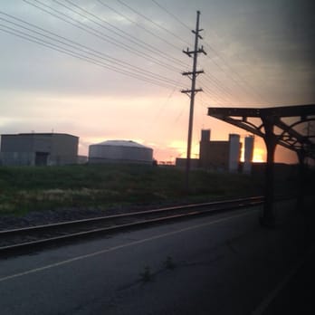 Amtrak - View of the station platform from the train - Train Stations Near Me - Ottumwa, Iowa