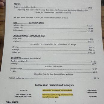 DA QUE - Weekend specials and dessert - Caterers Near Me - Lancaster, Ohio DA QUE - Weekend specials and dessert - Caterers Near Me - Lancaster, Ohio