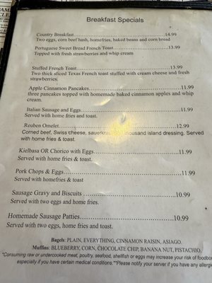 Menu photo 2 The Middle of Nowhere Diner Exeter, RI
