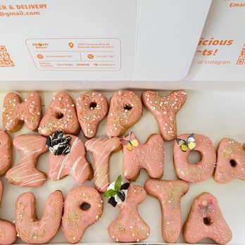 Moon Donuts - pink frosted doughnuts in a box - Donuts Near Me - Redondo Beach, California