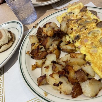 The Waffle Shop Downtown - "Three Meat Omelette" with hash browns - Breakfast & Brunch Near Me - State College, Pennsylvania The Waffle Shop Downtown - "Three Meat Omelette" with hash browns - Breakfast & Brunch Near Me - State College, Pennsylvania