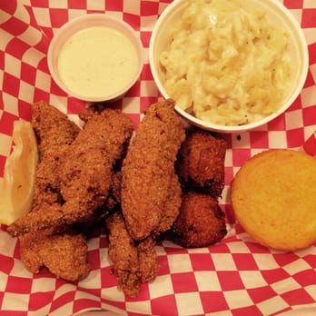 Southern Grill - Fried catfish, hushpuppies, housemade tartar, macaroni & cheese, and corn muffin. - Southern Near Me - Tukwila, Washington Southern Grill - Fried catfish, hushpuppies, housemade tartar, macaroni & cheese, and corn muffin. - Southern Near Me - Tukwila, Washington