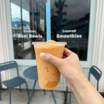 Elite Experience: Blue Bowl - Mango passion layered smoothie - Yelp Events Near Me - Oceanside, California