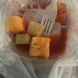 Pineapple and cucumber . Didn't taste fresh Pineapple and cucumber . Didn't taste fresh