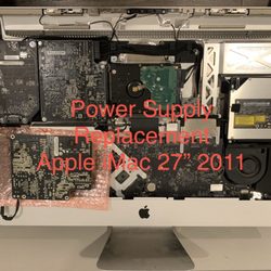 Mac or PC Repair - IMac 27" power Supply Replacement - after installing and with the old power supply outside