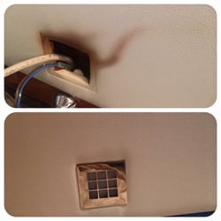 Leather Solutions - Before & after leather wall refinished