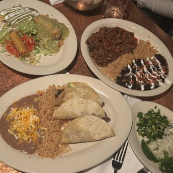 Savina’s - Mexico City Tacos (3) - Steak (bottom) Anniversary Plate (left)   Carne Guisada (right) - Mexican Near Me - Castle Rock, Colorado