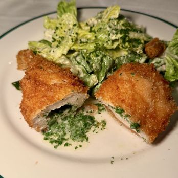 Dingles Public House - Chicken Kyiv, Garlic Parsley Butter & Caesar Salad - Gastropubs Near Me - San Francisco, California