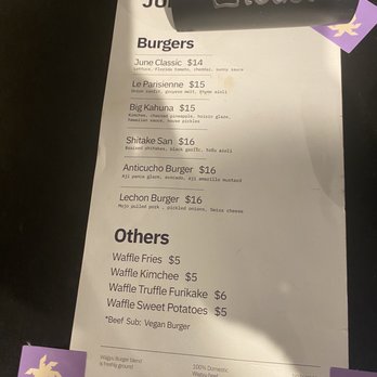 June Burgers - Menu - Burgers Near Me - Miami, Florida June Burgers - Menu - Burgers Near Me - Miami, Florida