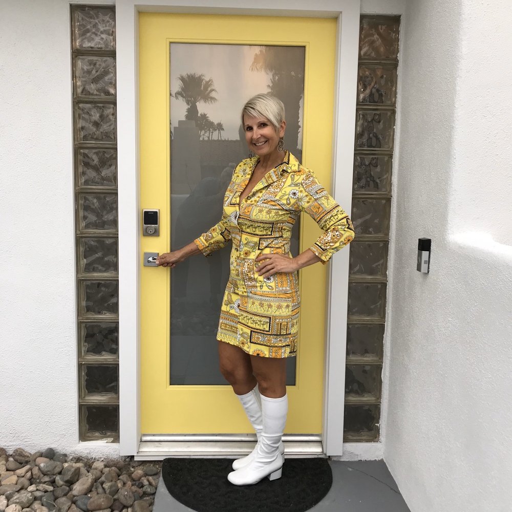 Cute mod dress from Melody Note, matches my house!