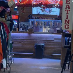 Sawmill Saloon & Restaurant - The view of the bar from my seat. Not like we were hiding or anything.