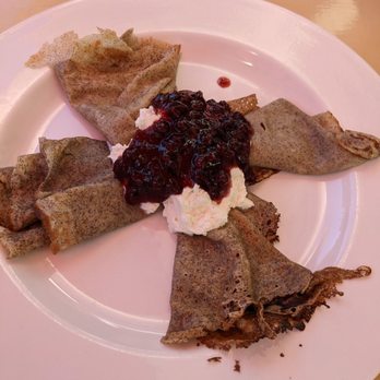 Salt & Pepper - Special crepe with boysenberry and cream - American Near Me - Tiburon, California Salt & Pepper - Special crepe with boysenberry and cream - American Near Me - Tiburon, California