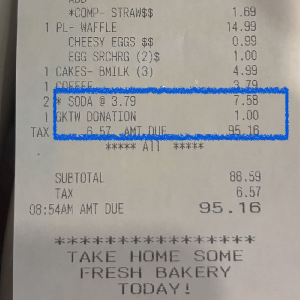 Donation receipt