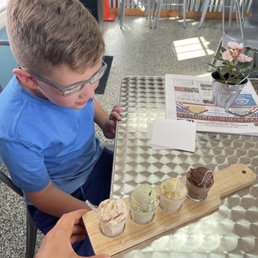 Our ice cream flight! Our ice cream flight!