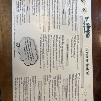 B Simple - Menu - Breakfast & Brunch Near Me - Prescott, Arizona