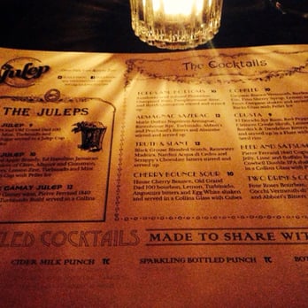 Julep - Julep's soft menu - Cocktail Bars Near Me - Houston, Texas Julep - Julep's soft menu - Cocktail Bars Near Me - Houston, Texas