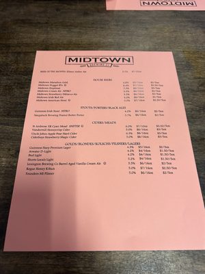 Menu photo 3 Midtown Brewing Co. Lansing, MI