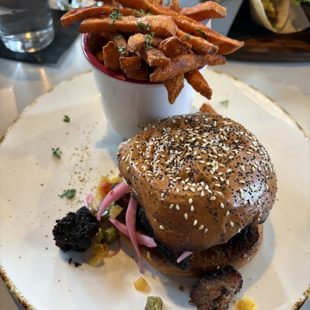 Gus's BBQ - Texas Prime Beef Brisket Sandwich|Sweet Potato Fries - Barbeque Near Me - Porter Ranch, California Gus's BBQ - Texas Prime Beef Brisket Sandwich|Sweet Potato Fries - Barbeque Near Me - Porter Ranch, California