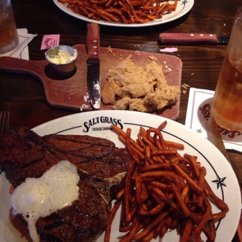 Saltgrass Steak House - Porterhouse and extra crispy sweet potato fries :) - Steakhouses Near Me - Plano, Texas Saltgrass Steak House - Porterhouse and extra crispy sweet potato fries :) - Steakhouses Near Me - Plano, Texas