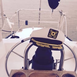 Waiting for the next skipper to try their hand at the helm.