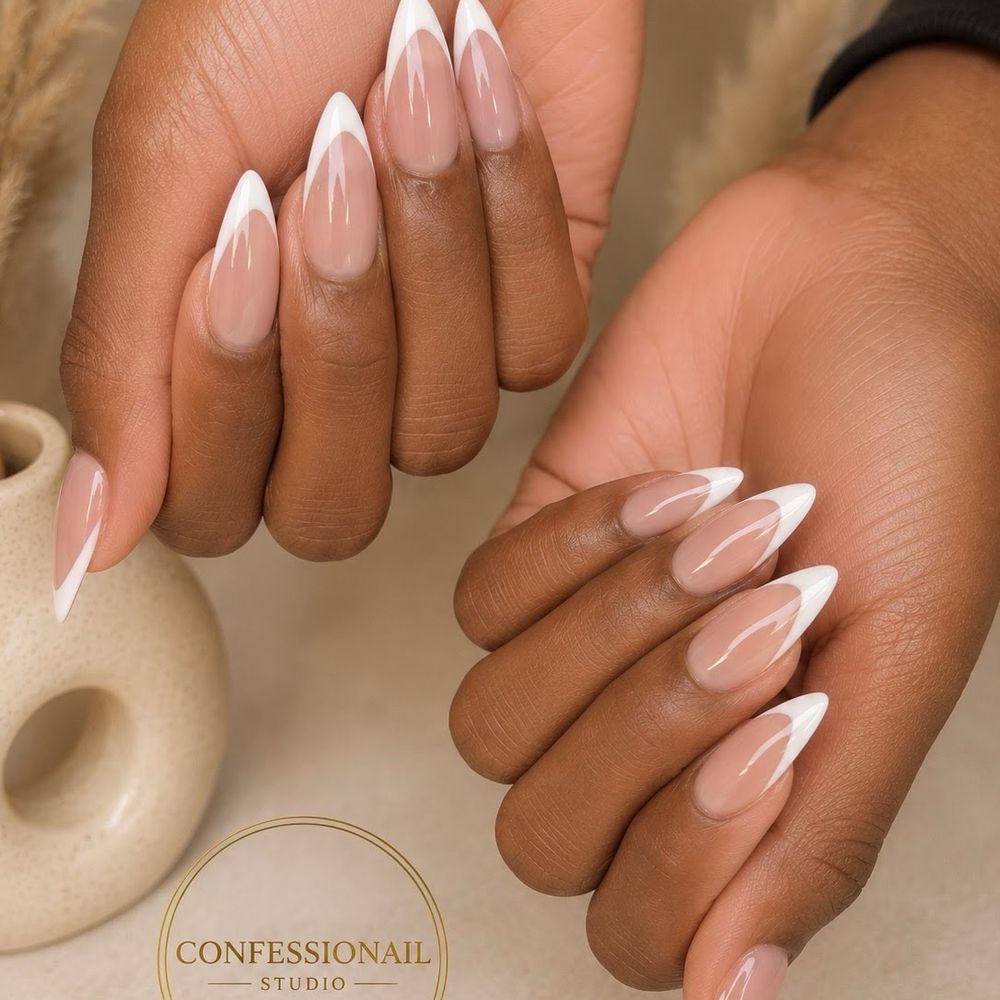 Confessionail Studio - Stiletto French Tip done by Confessionail studio. - Nail Salons Near Me - Los Angeles, California Confessionail Studio - Stiletto French Tip done by Confessionail studio. - Nail Salons Near Me - Los Angeles, California