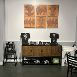 Behind the counter Behind the counter