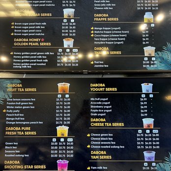 Daboba - Menu - Bubble Tea Near Me - Orchards, Washington