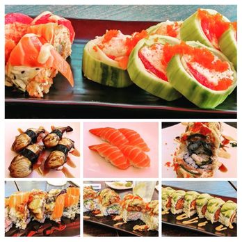 Hoshi Sushi - Rock n Roll, Ex-boyfriend roll, Freshwater Eel, Salmon, Jala Jala roll, Energy Roll, Las Vegas Roll, Spicy Caterpillar Roll - Sushi Bars Near Me - Fullerton, California