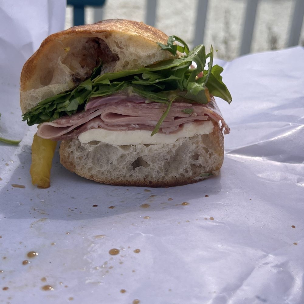 ACK Gioia - Three graces! Kick of the pickled veggie and three kinds of meat!!! I got mine with arugula on ciabatta! I'll definitely be coming back! - Cheese Shops Near Me - Brewster, Massachusetts ACK Gioia - Three graces! Kick of the pickled veggie and three kinds of meat!!! I got mine with arugula on ciabatta! I'll definitely be coming back! - Cheese Shops Near Me - Brewster, Massachusetts
